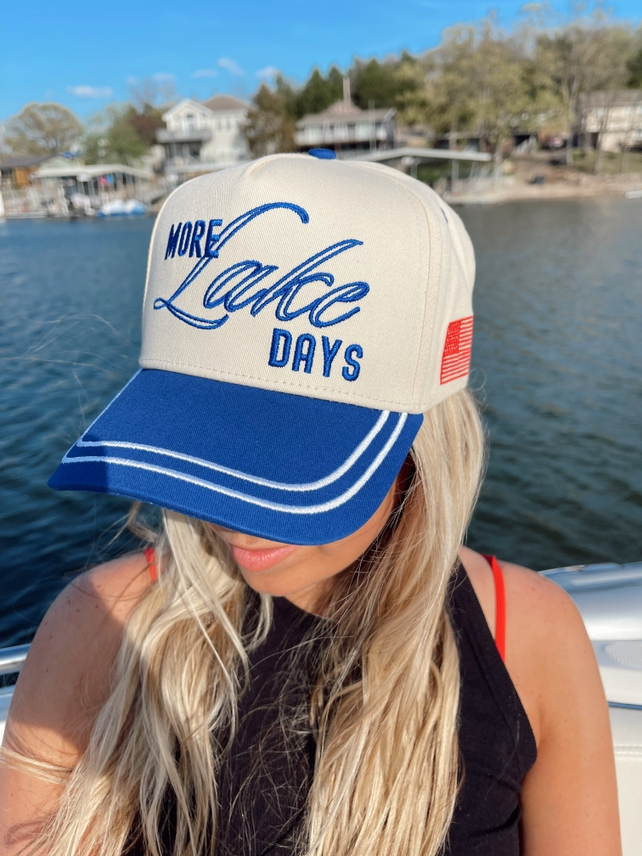 More Lake Days Embroidered Trucker Hat
