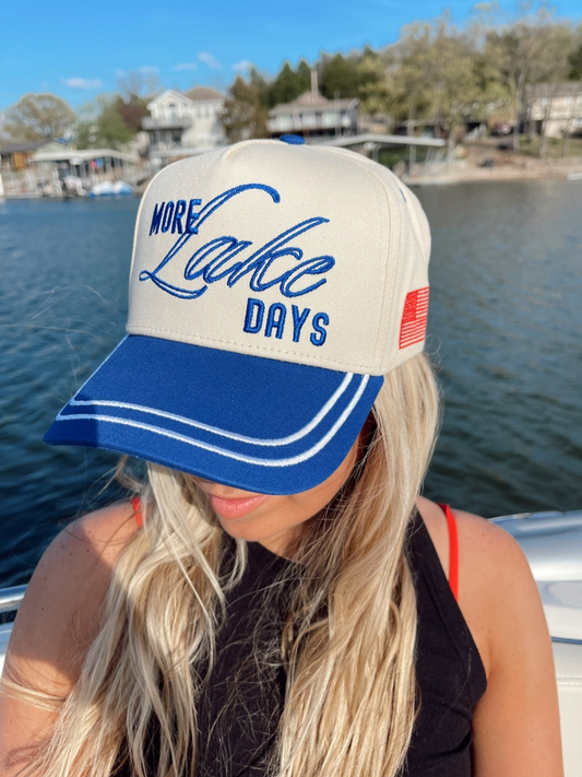More Lake Days Embroidered Trucker Hat
