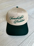 NEW!! "Somebody's..." Trucker Hat in Khaki/Green