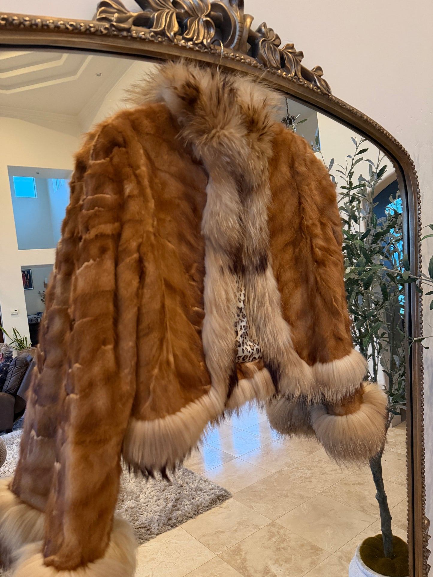 #GB42 Vintage Sheared Mink & Fox Jacket Size Small