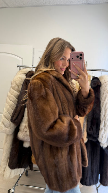 #5 Vintage Demi Buff Mink Jacket Size Small