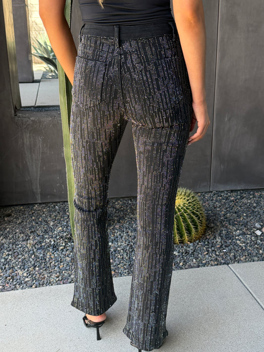 The Westgate Denim Rhinestone Jean in Black