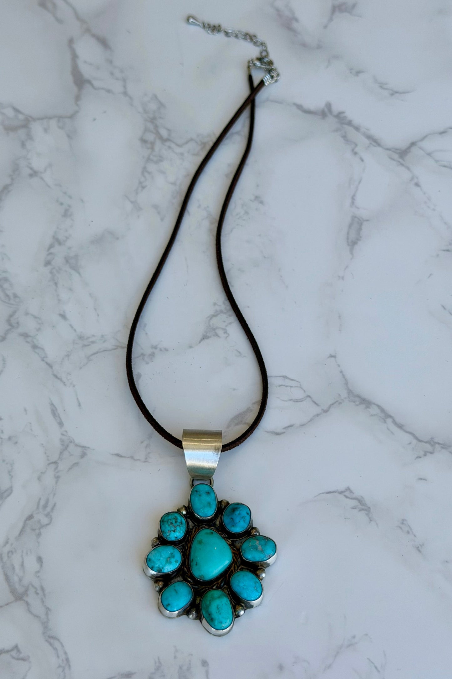 The “Wren" Kingman Turquoise and Sterling Silver Necklace