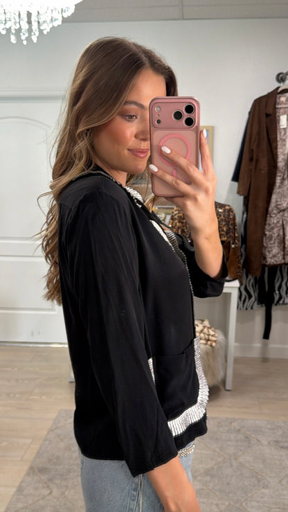 NEW!! Vintage Gucci Black Blouse Size S/M