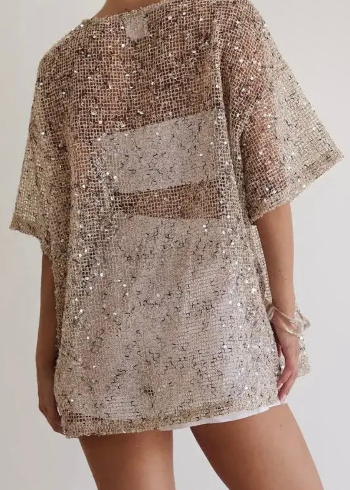 Sequin Oversized Top in 4 Colors - PREORDER