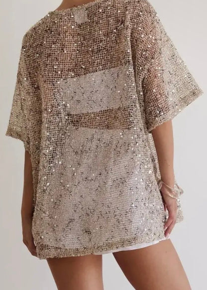 Sequin Oversized Top in 4 Colors - PREORDER