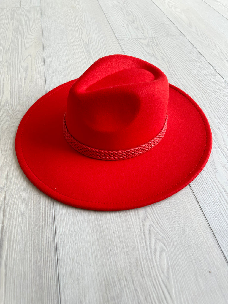 The Cameron Hat in Red in 2 Styles!