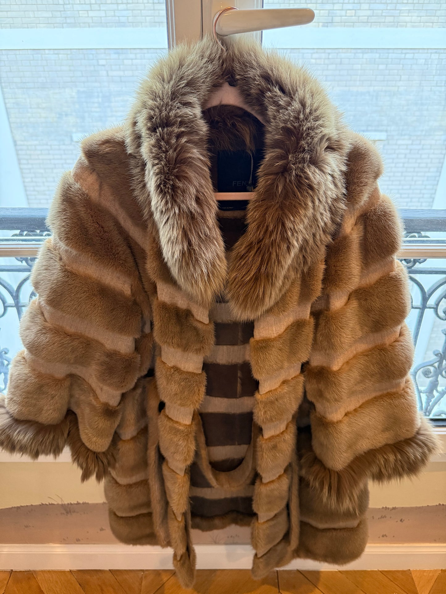 #GB65 Vintage Fendi Mink and Fox Coat Size Lage