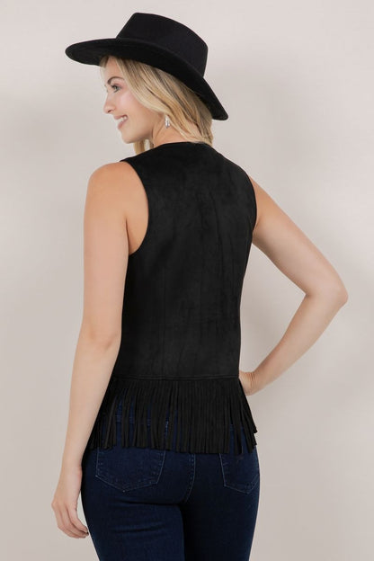 Fringe Suede Vest in 2 Colors