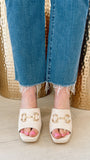 AS SEEN ON WHITNEY RIFE!! The Carrie Block Heel in Natural