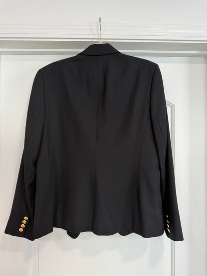 NEW!! Vintage Ralph Lauren Black Crest Wool Blazer Size 12