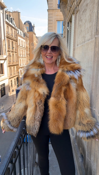 #99 Vintage Red Fox Jacket Size Medium