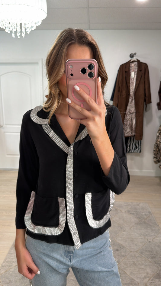 NEW!! Vintage Gucci Black Blouse Size S/M