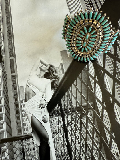 NEW!! "Eclipse" Kingman Turquoise Cuff Bracelet