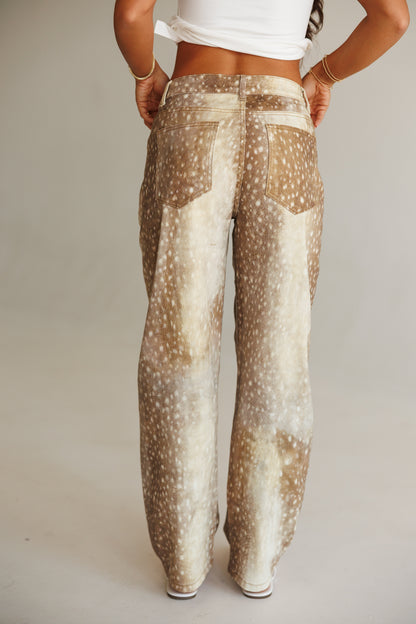 Dakota Barrel Leg Jeans in Light Bambi
