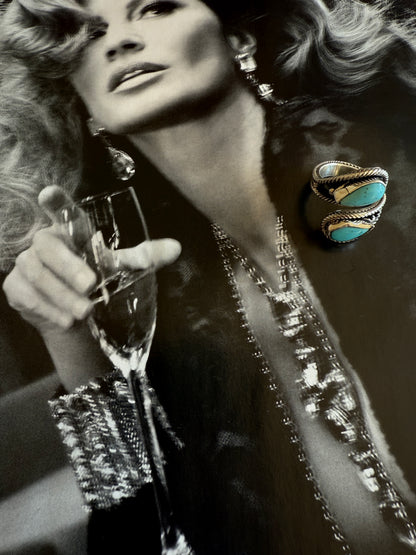 NEW!! "Horizon" Adjustable Kingman Turquoise Ring