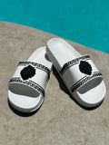 $10 FINAL SALE!!  The "It's a Vibe" Slide Sandal in White