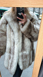 Paris Vintage Blue Fox Fur Coat #30, Size Medium/Large