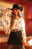 PREORDER! AS SEEN ON WEST DESPERADO!! Horseprint Satin Top in 2 Colors