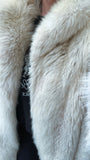 Paris Vintage White Fox Fur Coat #17 - Size Large/Xlarge