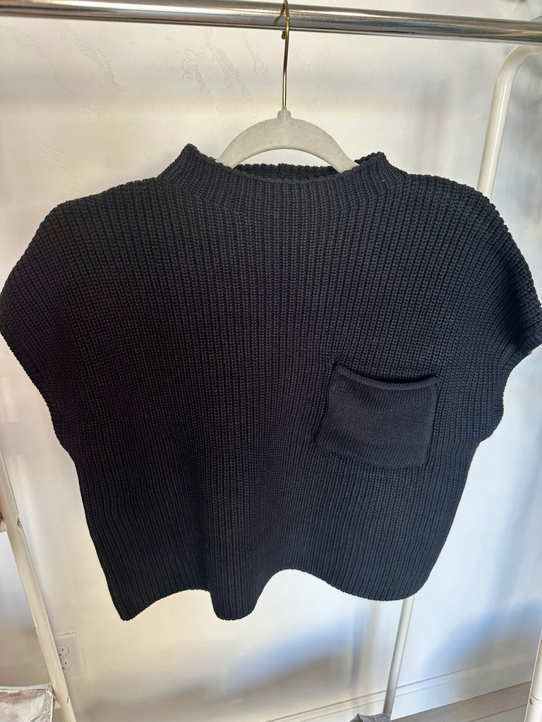 NEW!! The Jules Mock Neck Sweater in Black
