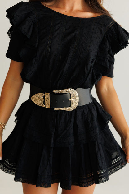 "The Westgate" Western Stretch Belt in Gold