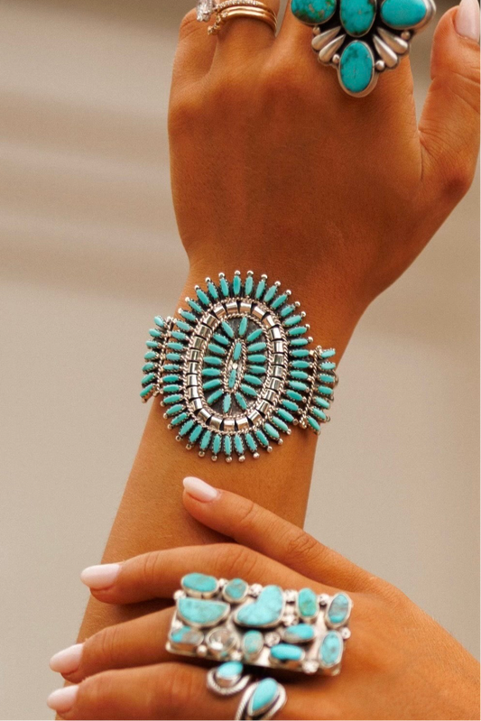NEW!! "Eclipse" Kingman Turquoise Cuff Bracelet