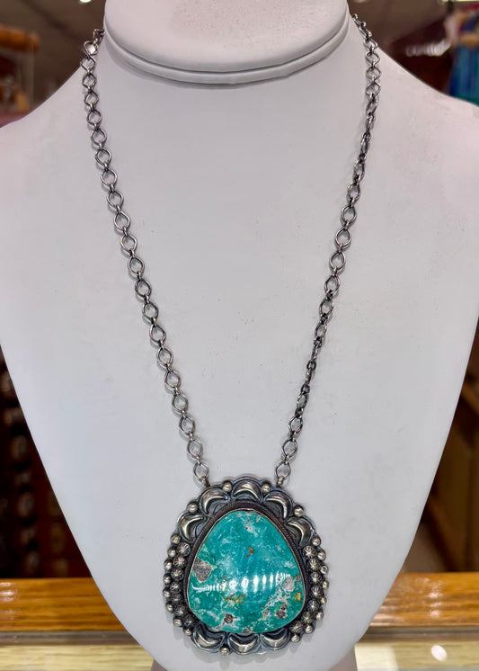 The “Dandelion" Kingman Turquoise and Sterling Silver Necklace
