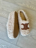 NEW!! Sasha Platform Slippers in Beige