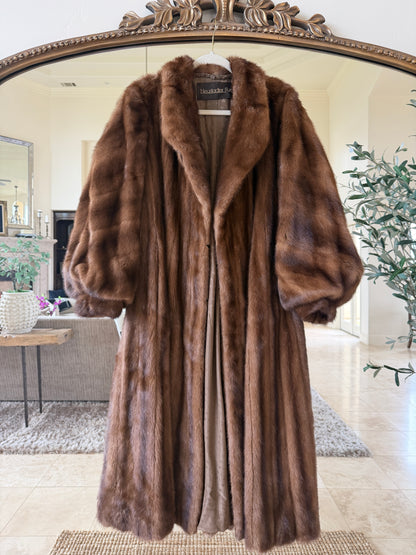 #46 Vintage Demi Buff Mink Fur Coat Size M/L
