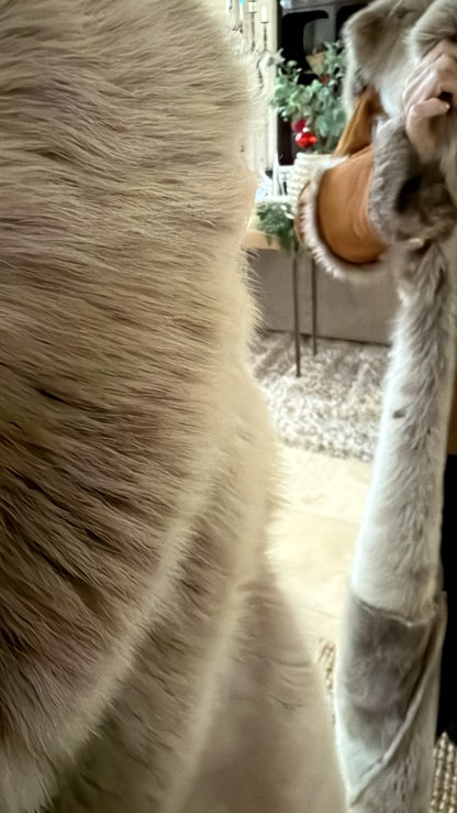 #16 Vintage Shearling Lambskin & Fur Long Coat