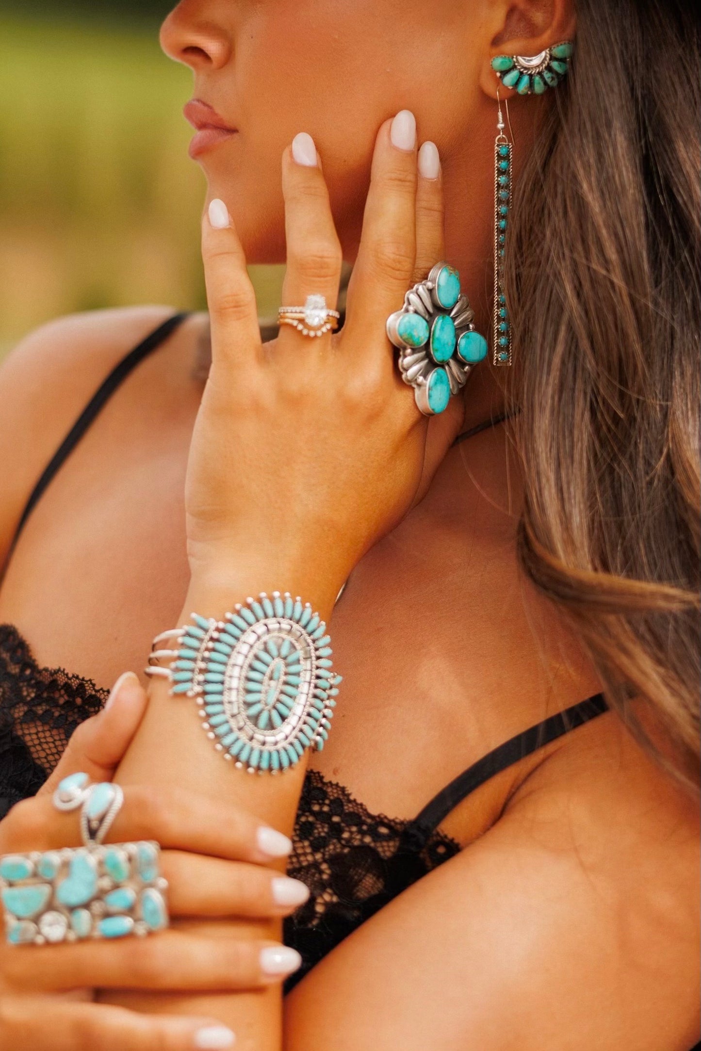 NEW!! "Eclipse" Kingman Turquoise Cuff Bracelet