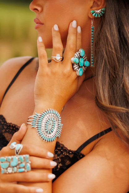 NEW!! "Eclipse" Kingman Turquoise Cuff Bracelet