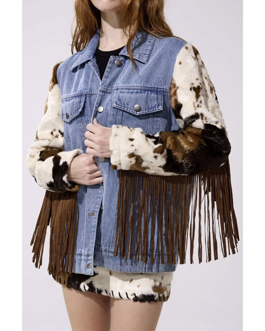 The “Beth” Fringe Denim Jacket