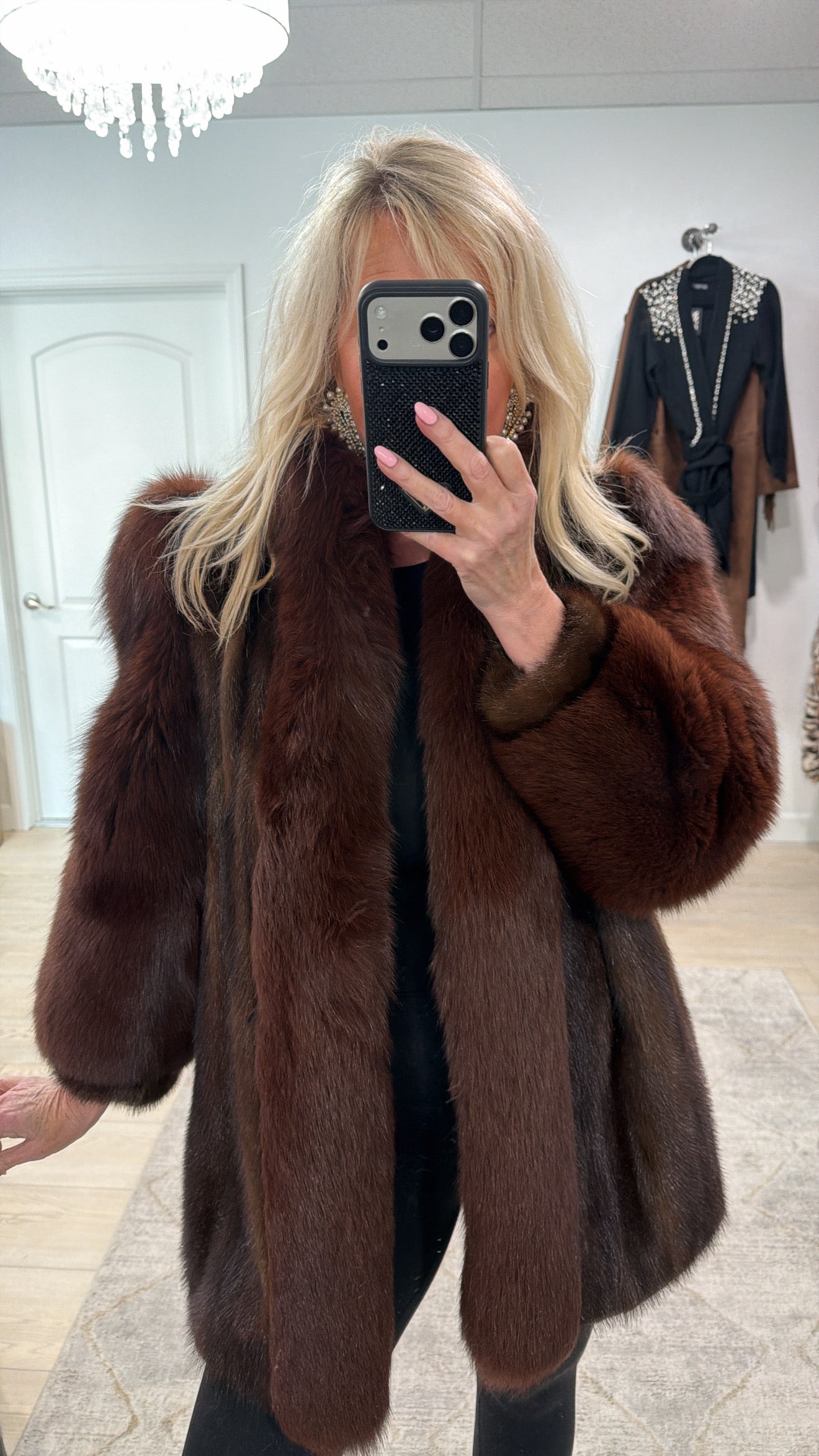 #GB20 Vintage Mahogany Mink and Fox Jacket
