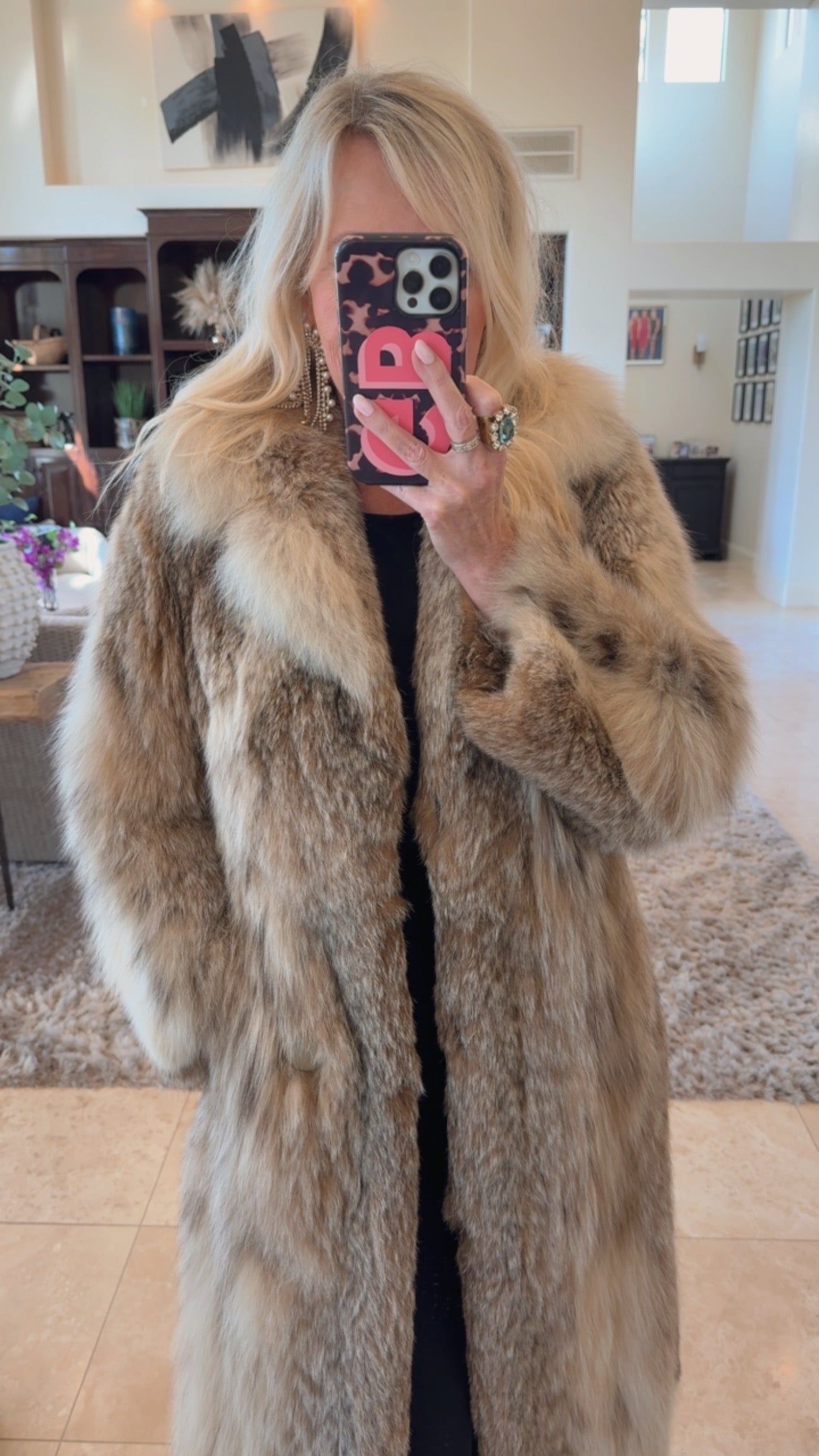 #119 Vintage Lynx Coat Size Small