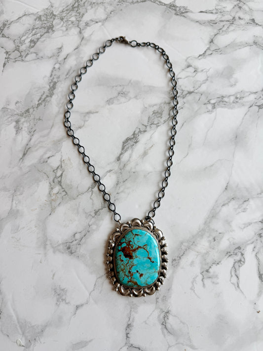 The “Dandelion" Kingman Turquoise and Sterling Silver Necklace