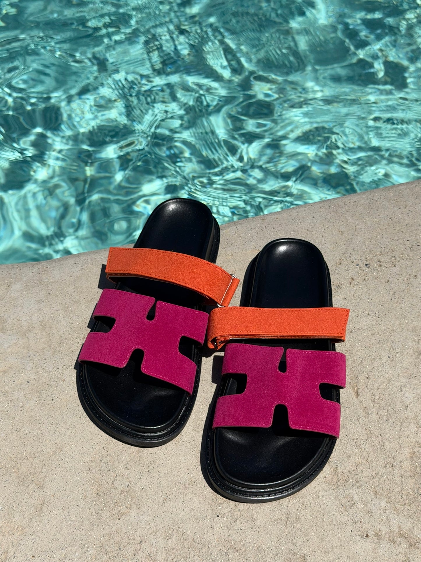 The Lowkey Famous Slide in Pink and Orange