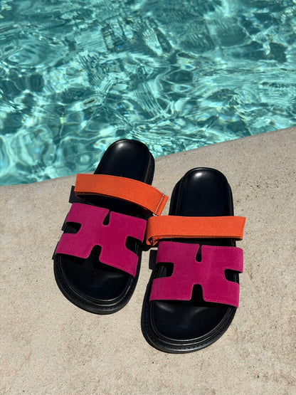 The Lowkey Famous Slide in Pink and Orange