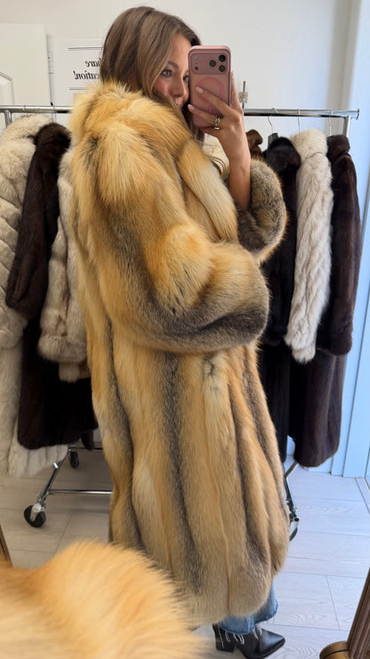 #11 Vintage Golden Island Fox Coat Size S/M