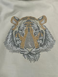 GB ORIGINAL!! Crystal Drawstring Sweatshirt w/ Tiger in Tan