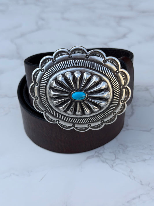 Vintage Ralph Lauren Dark Brown Belt Size Medium #14