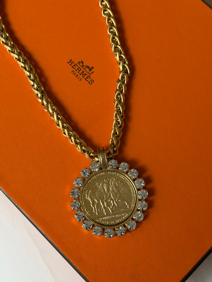 NEW!! Horse and Rhinestone Pendant Necklace