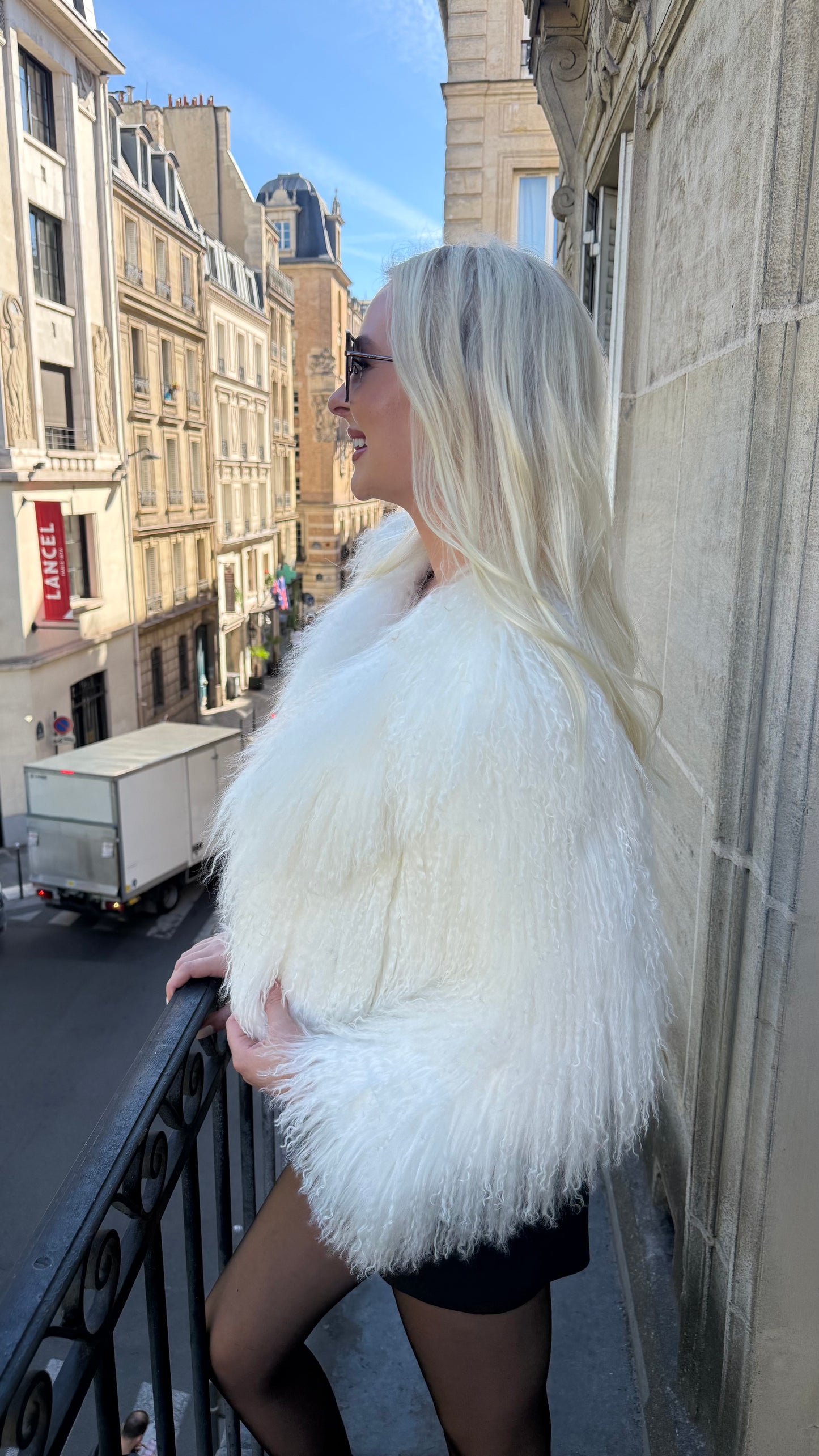 #109 Vintage Tibetan Lamb Fur Jacket - Size Medium