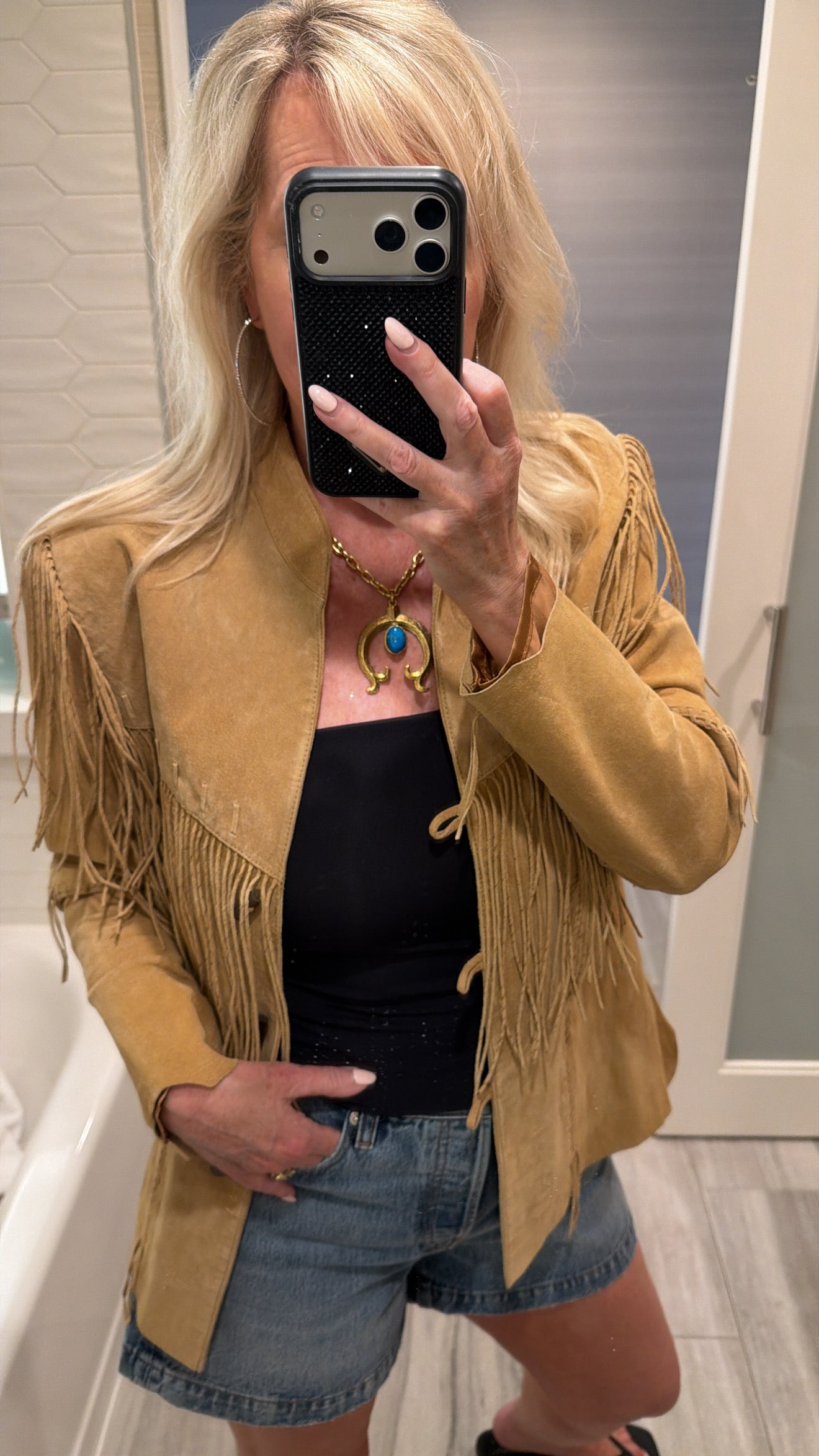 Vintage Scully Suede Fringe Jacket Size M