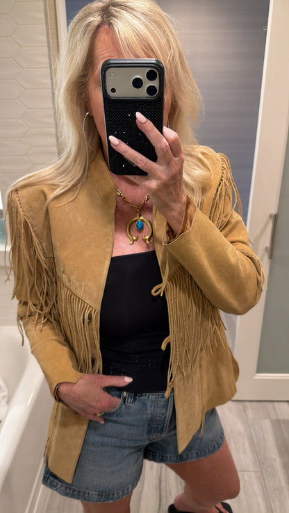 Vintage Scully Suede Fringe Jacket Size M