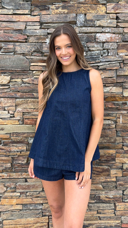 Desert Muse Denim Set in Dark Wash