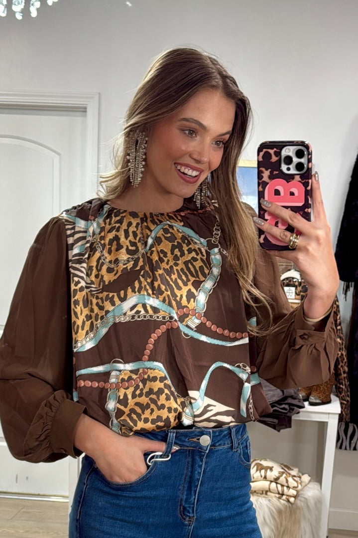 NEW!! "Night Cap" Animal Print Crop Top