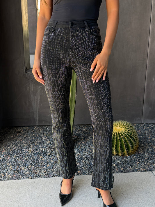 The Westgate Denim Rhinestone Jean in Black