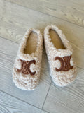 NEW!! Sasha Platform Slippers in Beige